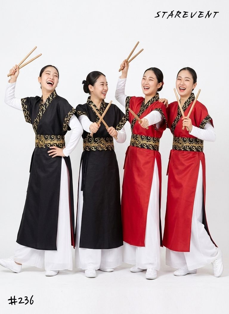 기공.난타236(양면쾌자,허리띠만) 착용