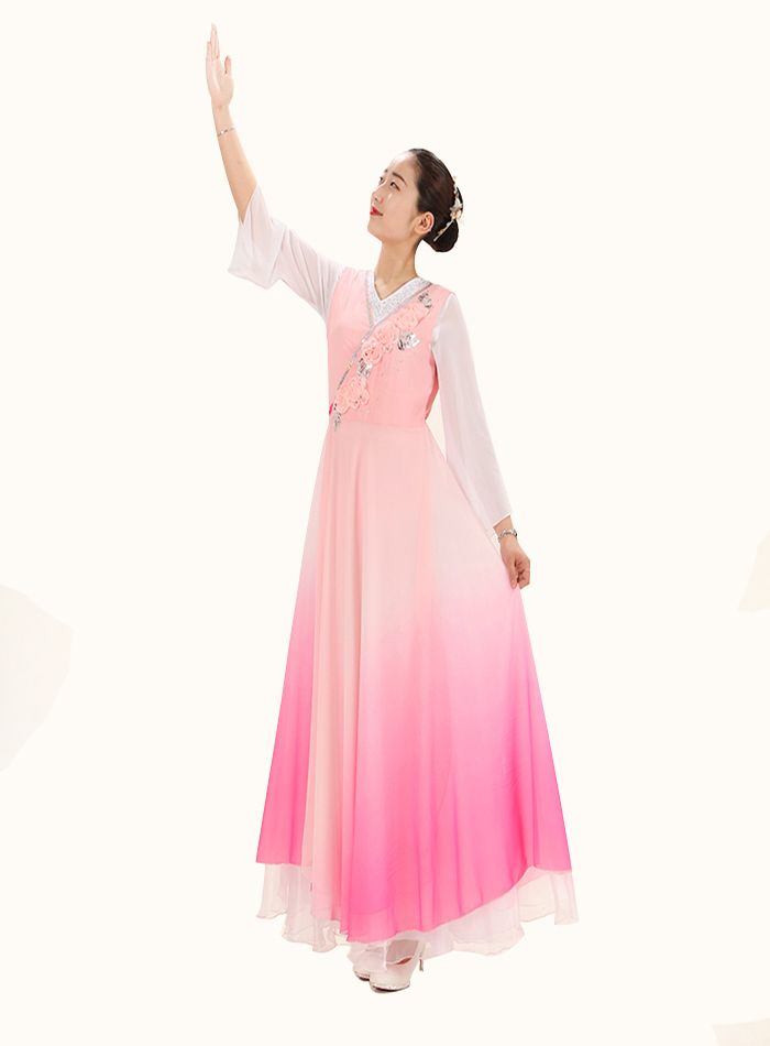 분홍진달래워십복(난타원피스별도) 착용