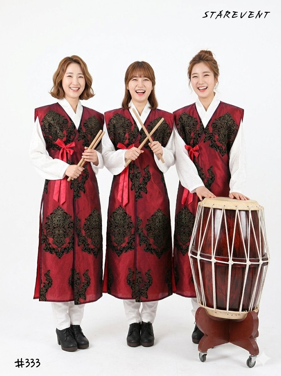 난타333(쾌자,허리띠) 착용