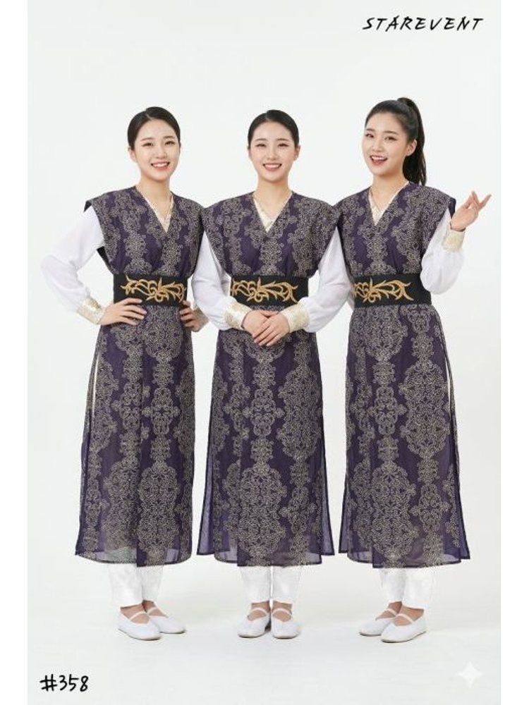 [프리미엄]고급반짝쾌자난타358(퍼플-쾌자,허리띠만)