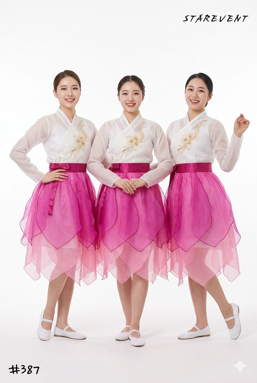 난타387 (치마만/연잎꽃난타/핑크) 착용