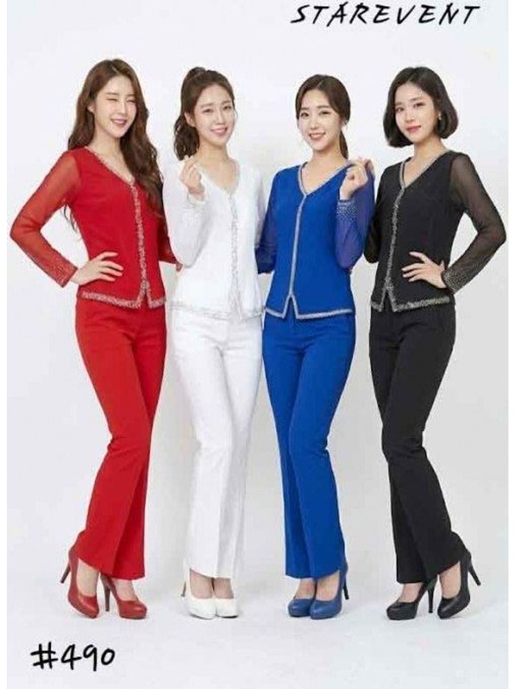 블라우스490(레드,화이트,블루,블랙)