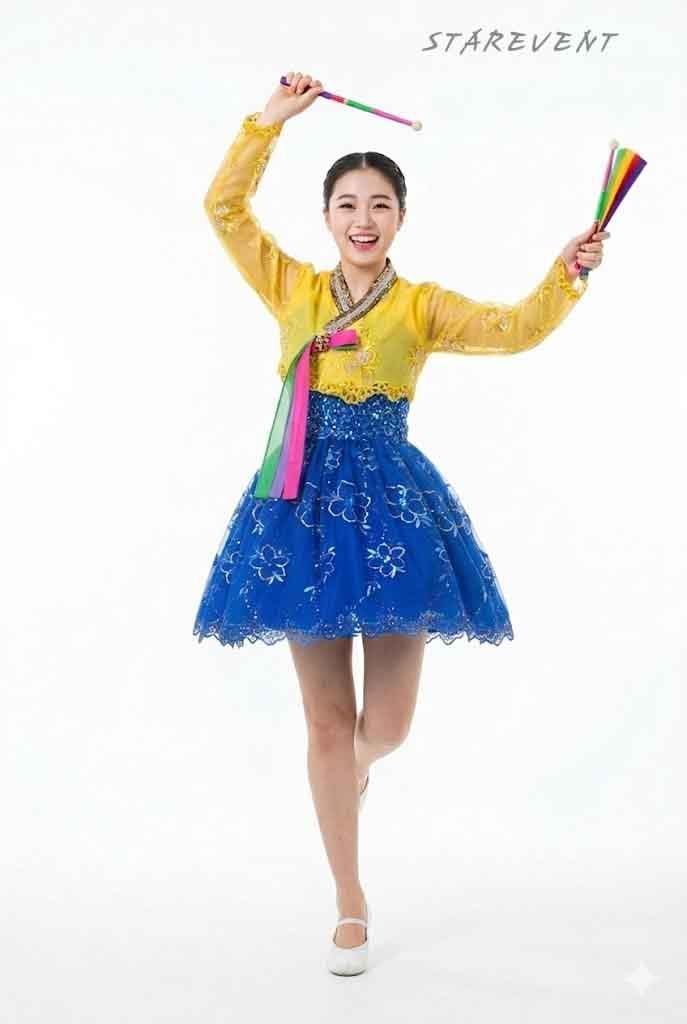 장구난타한복저고리원피스526 착용