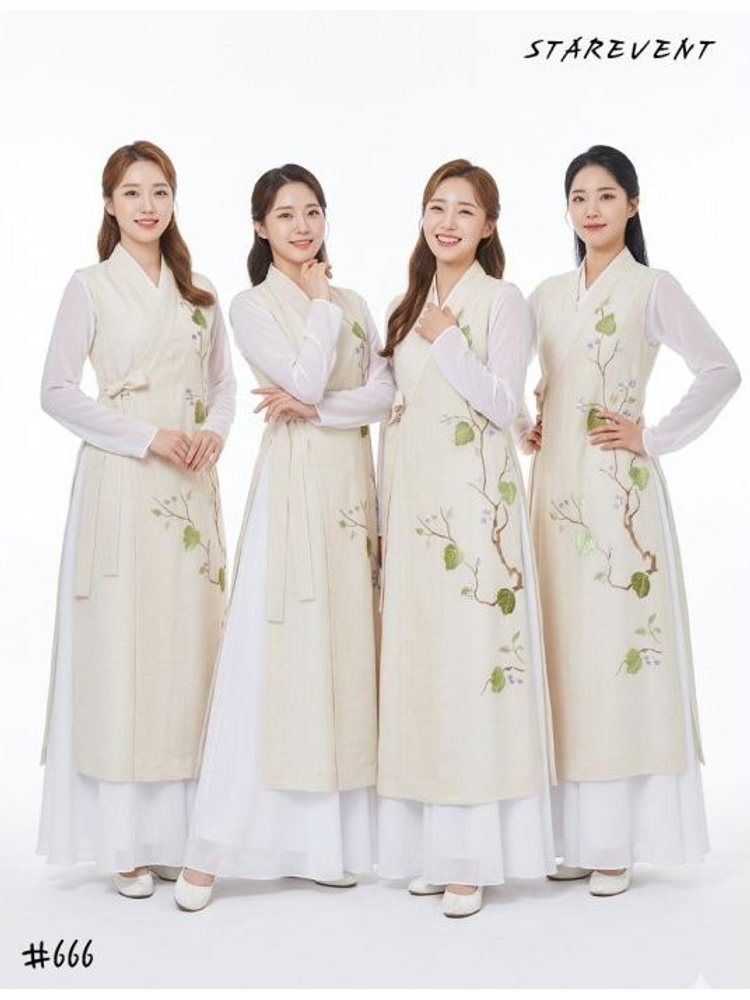 난타666(나뭇잎한복,워쉽복)