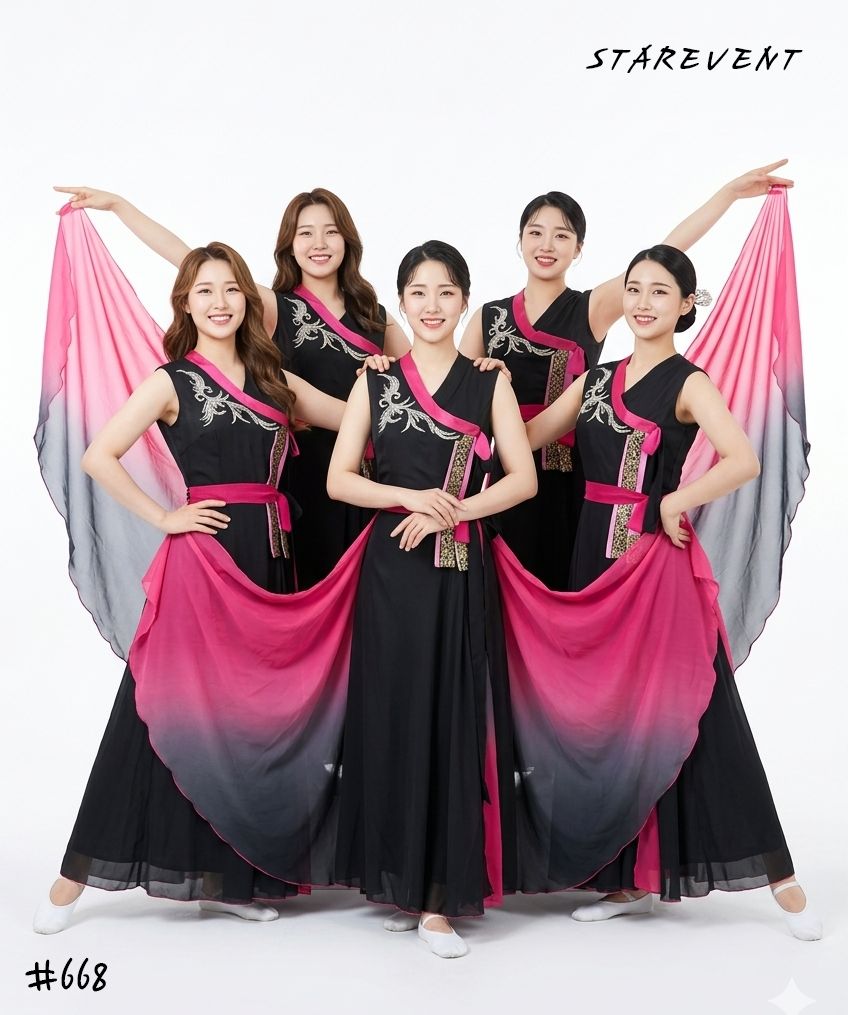 난타668(쾌자.허리치마) 착용